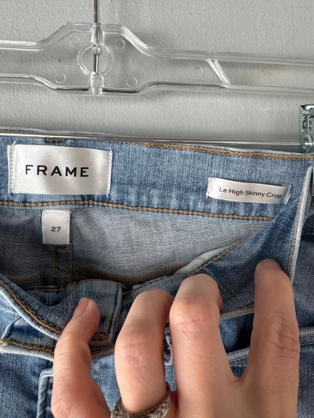 FRAME DENIM LE HIGH SKINNY CROP COLORADO DESIGNER DENIM JEANS SZ 27 - Picture 8 of 15